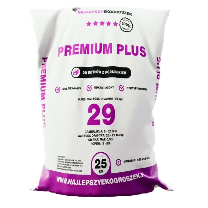 Węgiel Kamienny Groszek - Premium Plus - worek 25 kg