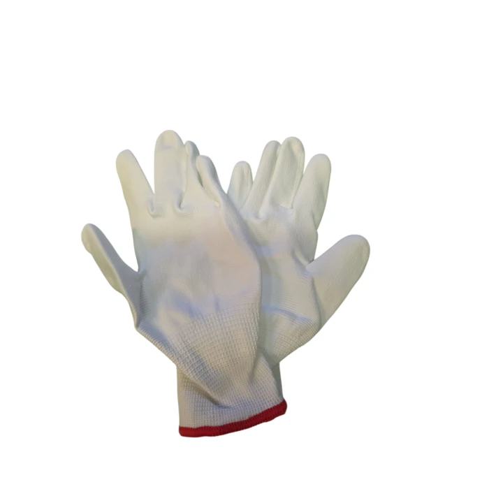 Rękawice Białe Cienkie RnyPu White