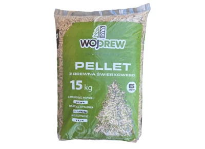 Pellet worki 15kg (paleta 975kg) 17,4MTJ/KG