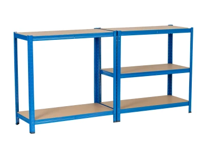 REGAŁ MAGAZYNOWY NIEBIESKI 150x70x30 GARAŻOWY GARAŻ PIWNICA MAGAZYN 875 kg