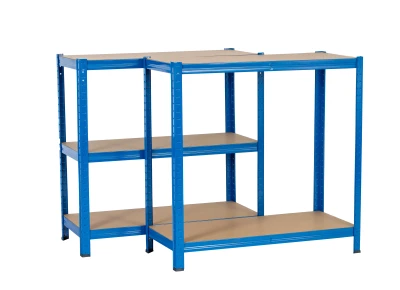 REGAŁ MAGAZYNOWY NIEBIESKI 150x70x30 GARAŻOWY GARAŻ PIWNICA MAGAZYN 875 kg