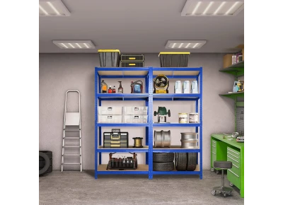 REGAŁ MAGAZYNOWY NIEBIESKI 150x70x30 GARAŻOWY GARAŻ PIWNICA MAGAZYN 875 kg