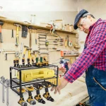 REGAŁ GARAŻOWY ŚCIENNY PÓŁKA WIESZAK ORGANIZER NA ELEKTRONARZĘDZIA MOCNY