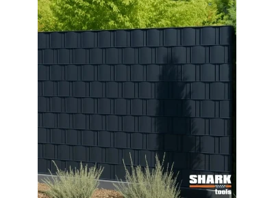 SHARK TAŚMA OGRODZENIOWA 19CMx35M +20 KLIPSÓW ANTRACYT