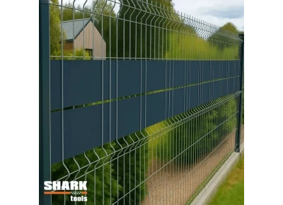 SHARK TAŚMA OGRODZENIOWA 19CMx35M +20 KLIPSÓW ANTRACYT
