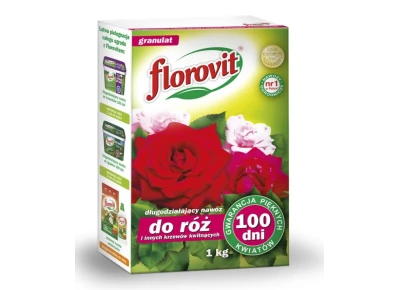 Florovit nawóz długodziałający do róż i innych krzewów kwitnących 100 dni 1kg karton