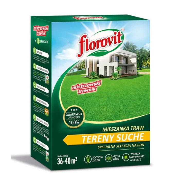 Florovit mieszanka traw tereny suche 0,9kg karton