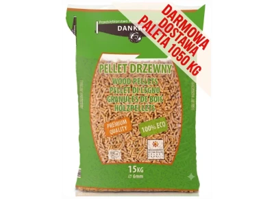 Pellet Dankros ENplus A1 — worek 15 kg i paleta | Wilkolaziak