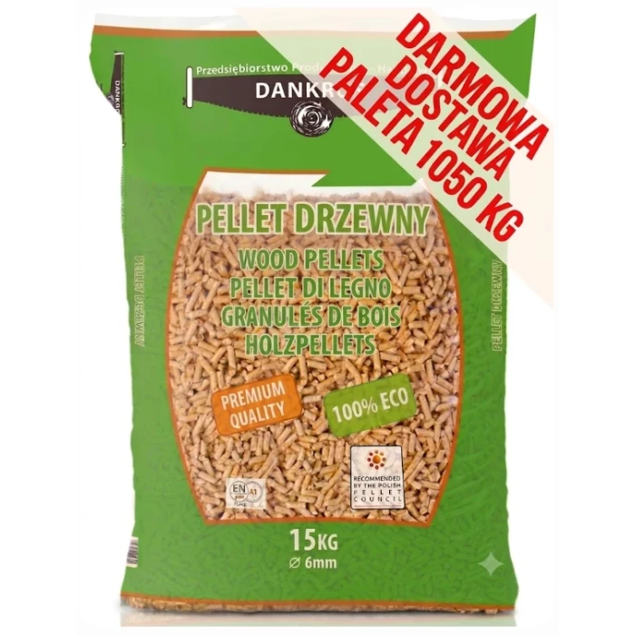 Pellet Dankros ENplus A1 — worek 15 kg i paleta | Wilkolaziak