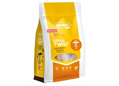 Szpilki Twist Agrimpex brązowe 100 szt. 15 cm